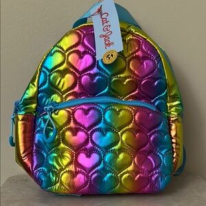Cat & Jack Heart Pattern Backpack NWT